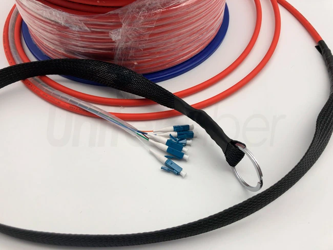 best selling armored bulk fiber cable 6 cores lc upc lc upc fiber optic jumper sm g652d lszh red 3