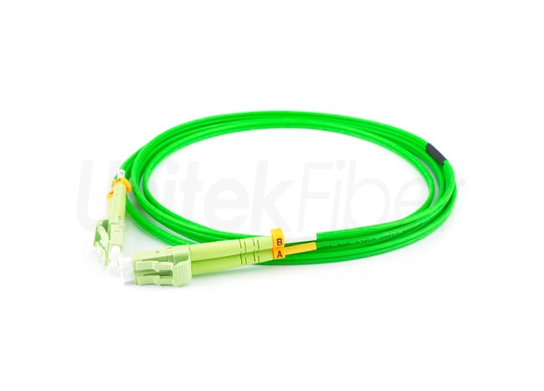 Fiber Optical Patch Cord LC to LC Jumper Cable Duplex Multimode OM5 Green 1m