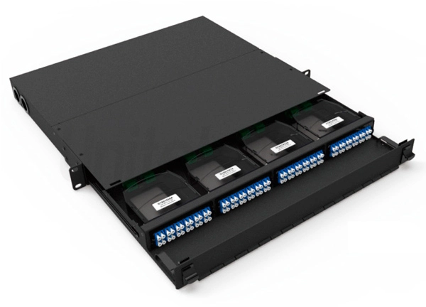 Multi-functional Slid Out Fiber Optic MPO MTP Patch Panel Mountable for LC SC Adapter Faceplate