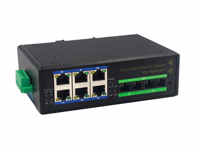 managed industrial ethernet switch 2 optical ports and 6 rj45 ports 100m china wholesale 2