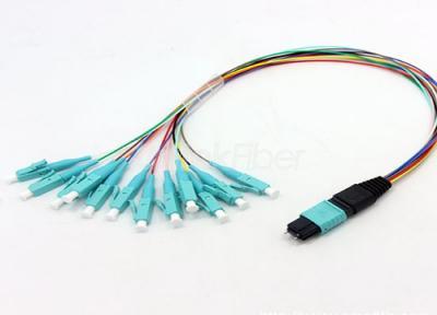 MPO Fiber Cable to LC Fiber Optic Patch Cord 8 cores  OM3 with 2.0mm Pigtail
