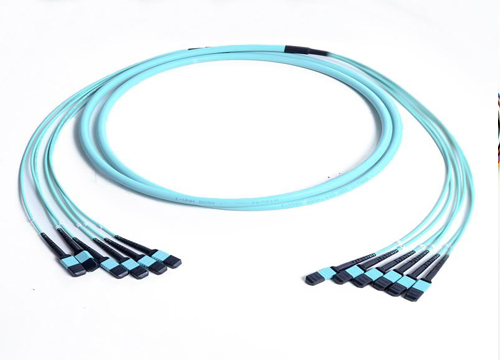 MPO-MPO Trunk Cables OM3 Multimode 3.0mm 12 24 Cores OFNP Fiber Cable