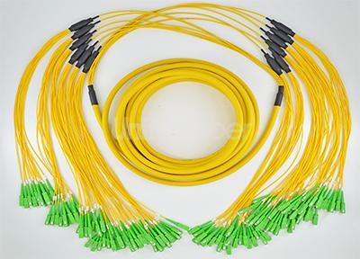 FTTH Cable LC SC APC Fiber Optical Trunk Cable 72 cores Single Mode Yellow OFNP