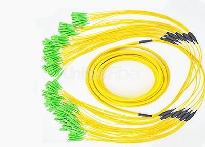 FTTH Cable LC SC APC Fiber Optical Trunk Cable 72 cores Single Mode Yellow OFNP