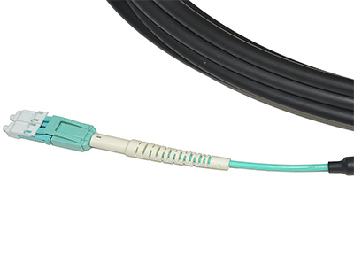 FTTA Waterproof NSN Fiber Optic Patch Cord Duplex LC with Flexible Boot SM MM