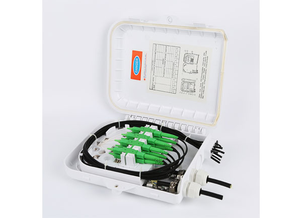 FTTH Plastic Distribution Fiber Optic Termination Box 2 Ports