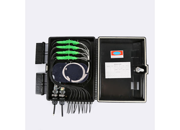 Outdoor Black FTTH Fiber Splice Box Optical Termination Box 16 Cores