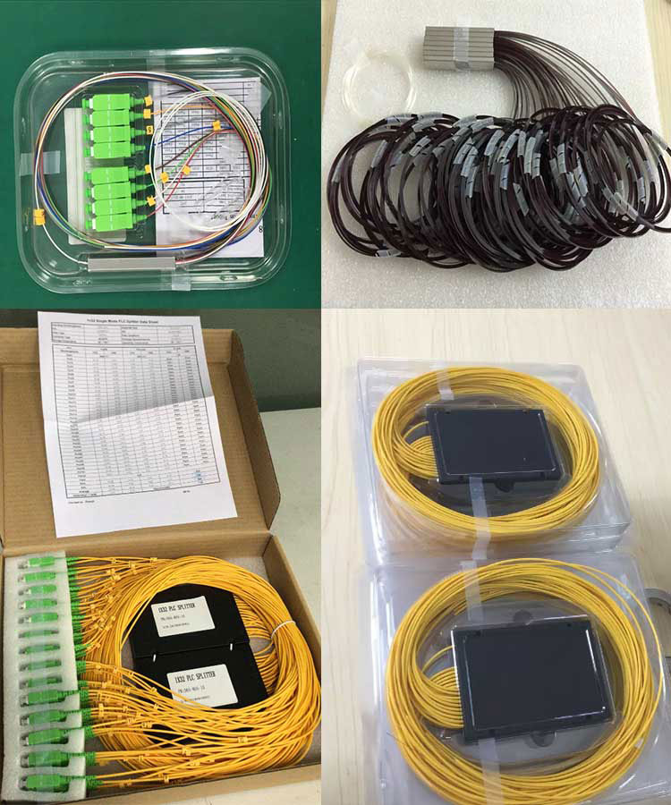 Fiber Optical PLC Splitter 1x16 0.9mm SC APC Connectors for PON Networks