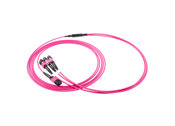 high density telecom application 36 fibers mtp to 12 fibers 3xmtp om4 patch cord 2