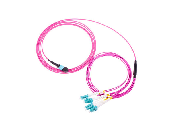 Data Center Cabling MTP/MPO Fiber Cable|MPO-LC Fiber Optical Jumper OM3 12 Fibers
