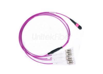 Fiber Optic MPO MTP-Uniboot LC Fanout 12 cores Trunk Cable for Data Center