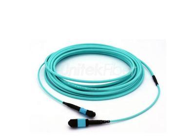 High-capacity Wiring OM3 OM4 MPO - LC Fiber Optic Patch Cord 8 cores