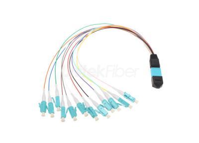 High Quality MPO-LC Fiber Optic Patch Cable 12x0.9mm LC Pigtails OM3