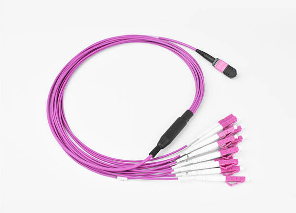 MTP / MPO - LC Fiber Optic Trunk Cable Multimode OM4 for High-speed Fiber Cabling