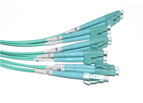 mtp lc duplex 12cores trunk cablepatchcord om3 aqua 2