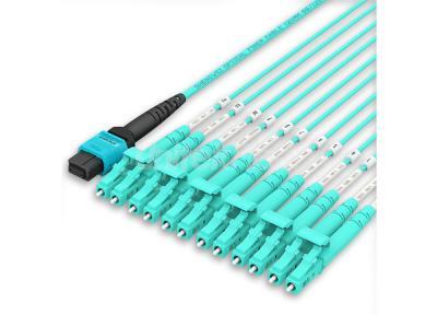 Supply 100Gb(QSFP) 12 Fibers MPO MTP to LC OM4 Bundle Fiber Patch Cable