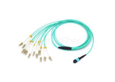 Supply MTP to 12 LC UPC OM3 OM4 Optic Fiber Patch Cord Pigtails for 40Gb(QSFP)