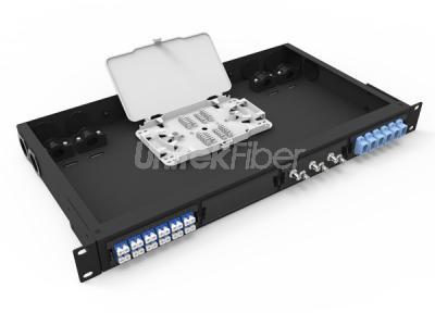 10G OM3 Fixed Type MPO MTP Fiber Optic Patch Panel Rack for 4 Panel Cassettes