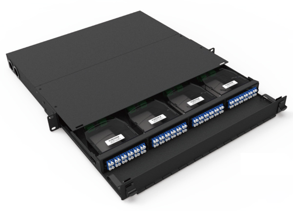 Multi-functional Slid out Fiber Optic MPO MTP Patch Panel Mountable for LC, SC Adpater Faceplate