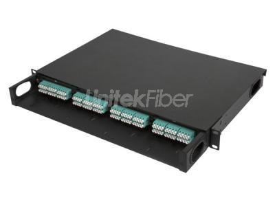 OEM 96 Fibers Fixed Fiber Patch Panel MPO MTP Box with OM3 LC Quad Adapter