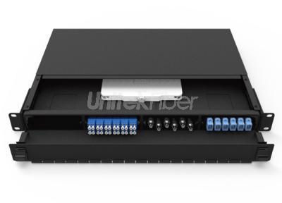 1U 19 inch Sliding Guided MPO MTP Fiber Optic Patch Panel 96 cores LC SC ST FC