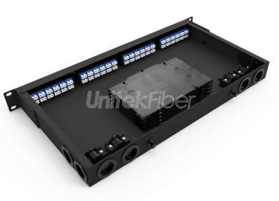 1U 48 cores Fiber Optic Patch Panel LC SC FC ST MPO Cassette Fiber Optical Box