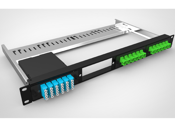 Best 1U Fiber Optical Patch Panel Shelf Easy Installation 24 ports Rack Mounted Box