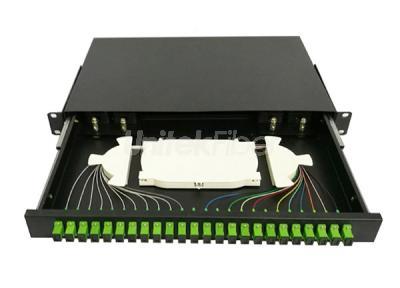 Indoor 1U 19-inch Sliding Fiber Optical Patch Panel 24 Ports for FTTx Sulotion