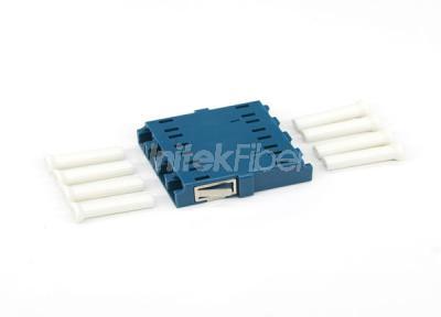 Fiber Optical Adapter Coupler LC-LC Quad with Short ear Blue