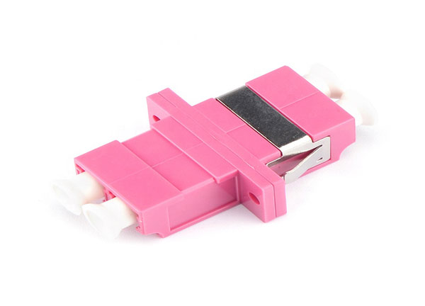 Hot Sale LC Female to LC Female Fiber Optical Adapter Duplex OM4 Pink