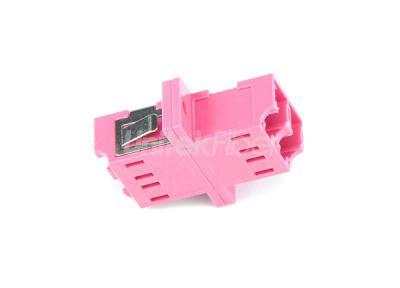Hot Sale LC Female to LC Female Optical Fiber Adapter Duplex OM4 Pink