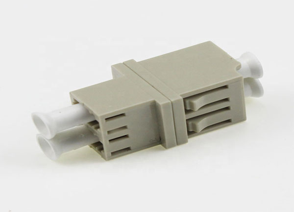 FTTH LC - LC PC Fiber Optical Cable Adapter DX OM1 0.2dB Beige Color
