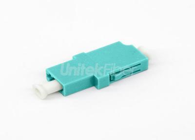 LC/UPC Optical Fiber Adapter / Coupler / Mating Sleeve OM3 Aqua Simplex