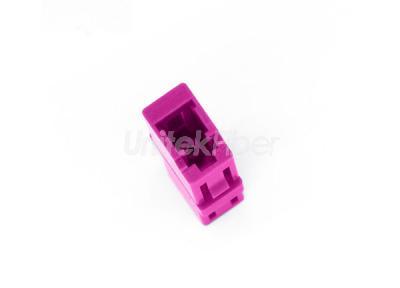 LC/UPC to LC/UPC Plastic Fiber Adapter SX OM4 Pink with Flange