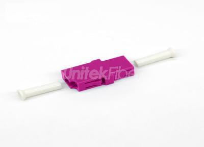 LC/UPC to LC/UPC Plastic Fiber Adapter SX OM4 Pink with Flange
