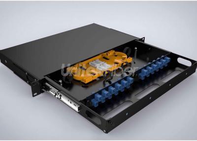 24 Port Rack Mounted Fiber Optical Sliding Drawer/Box SC/UPC Simplex Adatper/Pigtails