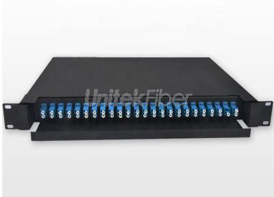 Sliding Type Fiber Patch Panel with 12 Port 24 Port Dismountable Adapter Faceplate