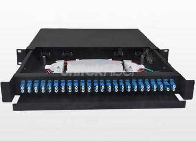 Sliding Type Fiber Patch Panel with 12 Port 24 Port Dismountable Adapter Faceplate