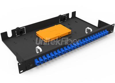Telecomm FTTH Fiber Optical Panel Box SC/UPC 24 fibers Adapters Pigtails Management