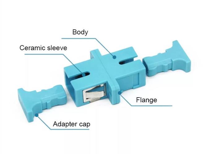 SC/UPC to SC/UPC Female Optic Fiber Mating Sleeve OM3 10G with Long Ear