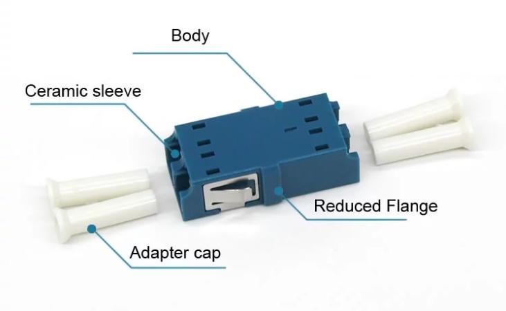 LC/UPC to LC/UPC DX SM Femela Optic Fiber Adapter No Flange Optical Coupler
