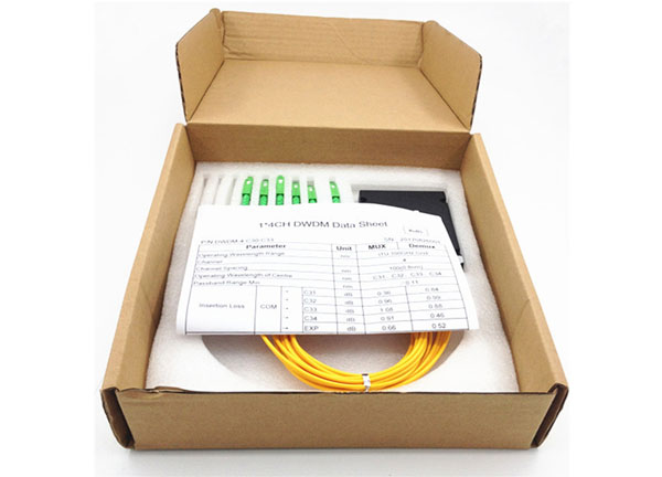 4 Channel 1528~1562nm 100G DWDM Mux Demux Applied for Optical Access Network
