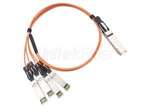 AOC Active Optical Cable 40G QSFP to-4 x 10G SFP+ Breakout AOC Cable 5M