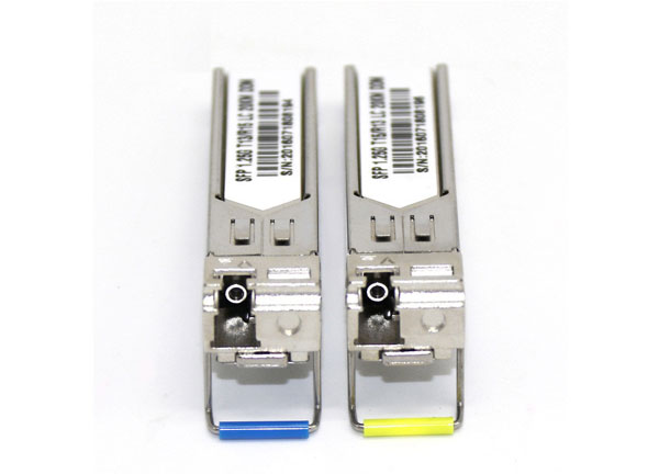 WDM 1.25G SFP Optical Transceiver Wave Length T1550nm R1310nm Transmission Distance 20KM