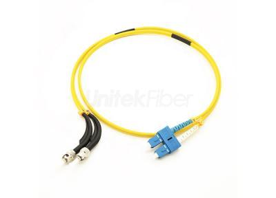 Patchcord 90 Degree Bent Boot ST/UPC-SC/UPC Fiber Optic Jumper Duplex SM Yellow