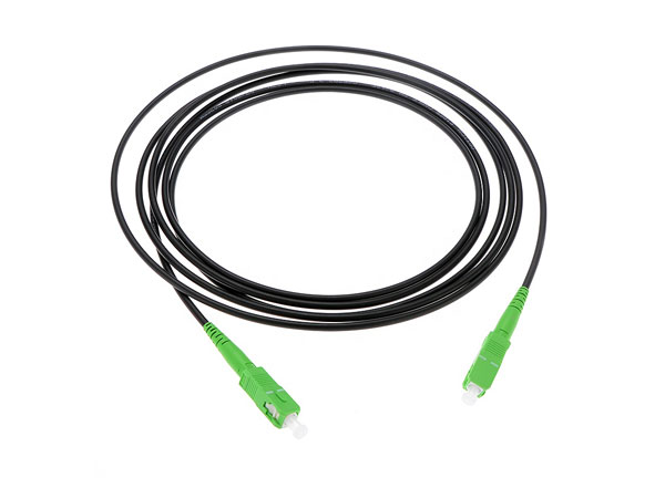 armored fiber optic jumper sc apc to sc apc single mode g657a1 black color 1
