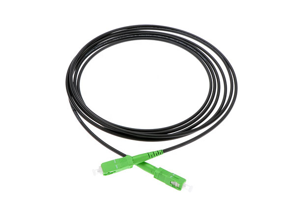 armored fiber optic jumper sc apc to sc apc single mode g657a1 black color 3