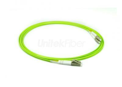 Fiber Optic Jumper Cables LC/UPC-LC/UPC Duplex Patchcord PVC OM5 Green Color