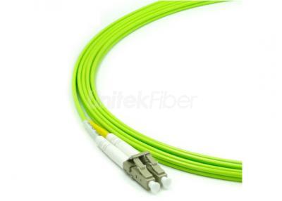 Fiber Optic Jumper Cables LC/UPC-LC/UPC Duplex Patchcord PVC OM5 Green Color
