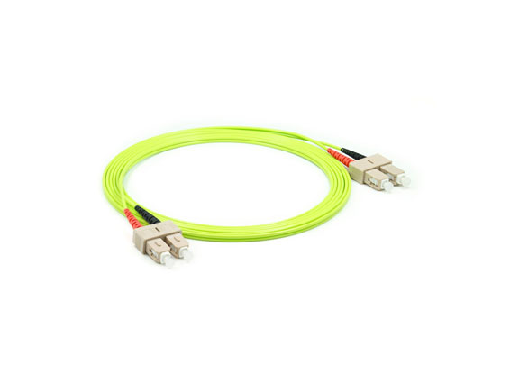 Fiber Optic Jumper SC/UPC-SC/UPC Duplex Patchcord Multimode OM5 Green Color